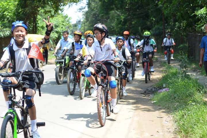 Livingstone Founder Higher Secondary School-Bicycle Rally On Pollution Control