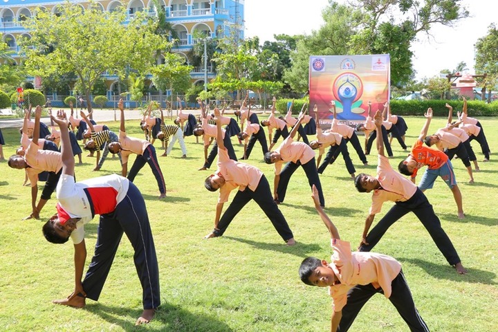Achariya Siksha Mandir Villianur-Yoga Day For Primary Class