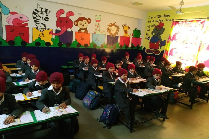 Bhupindra Global School-Classroom with students