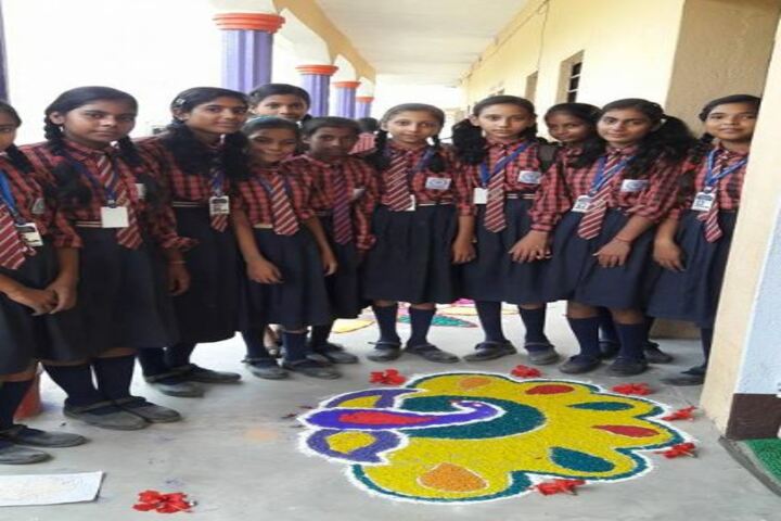 Holy Cross Public School-Rangoli Making