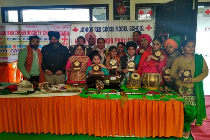 Mata Sahib Kaur Public School-Students with Trophies