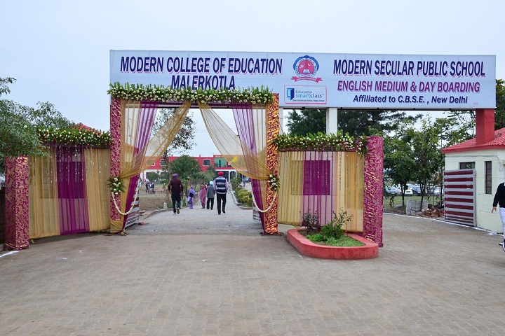 Modern Secular Public School-Campus Front View