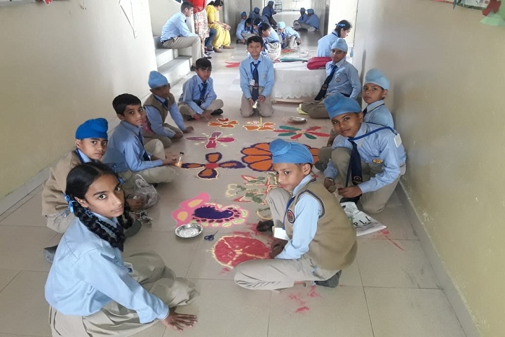 Saffron City School-Rangoli Compitition