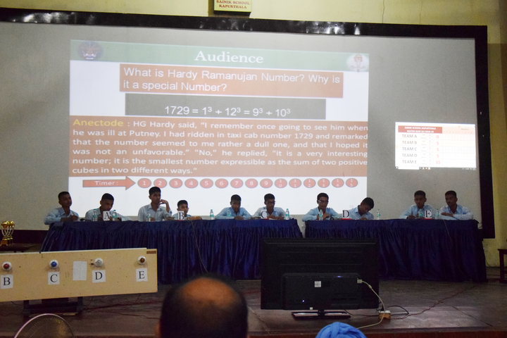 Sainik School-Quiz Competition