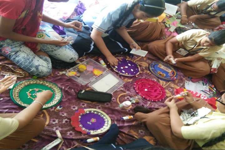 The Global E School-Rakhi Making Compitition