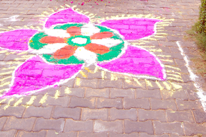 Ideal Public Senior Secondary School-Rangoli Competition