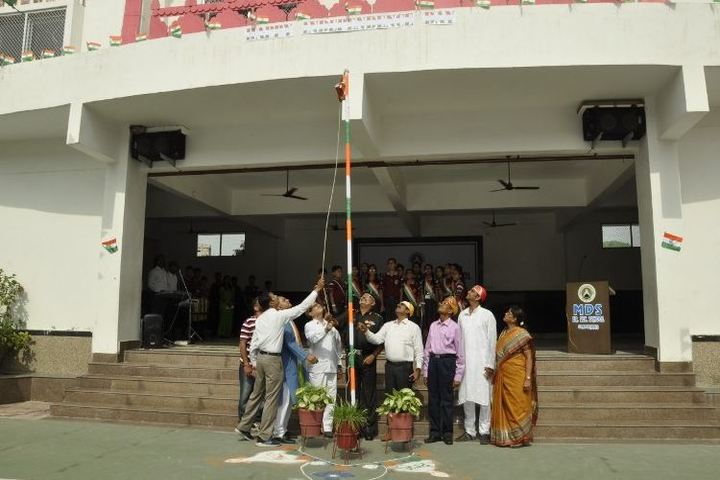 M D S Public School-Flag Hoisting
