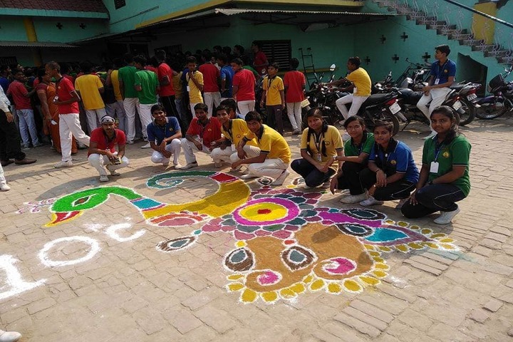 Maa Maitrayini Yogini Secondary School-Rangoli Celebrations