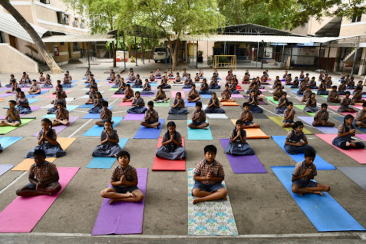 B V bhavans rajaji vidyashram-International Yoga Day