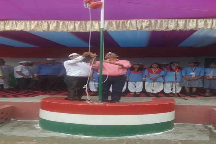 P C High School-Flag Hoisting