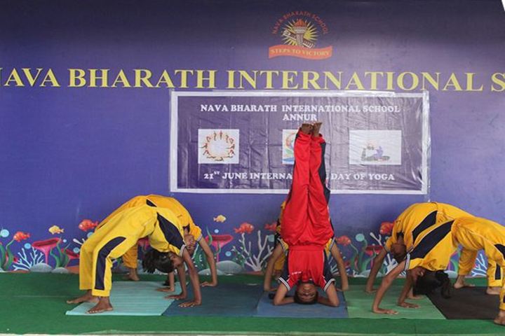 Nava Bharath International School-Yoga Day