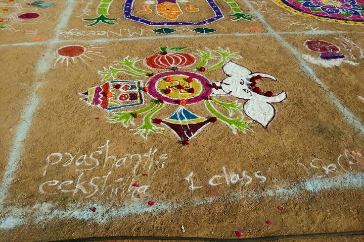 Pioneers International School-Rangoli Competition
