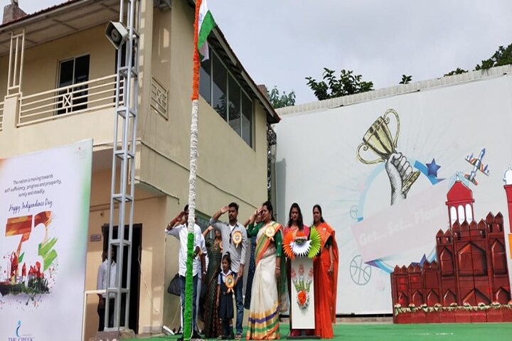 The Creek Planet School-Venus Campus Flag Hoisting