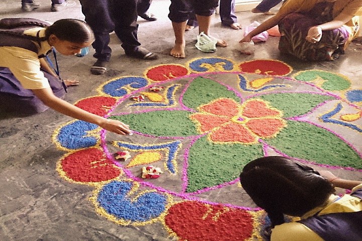 Bajaj Public School-Rangoli Competition