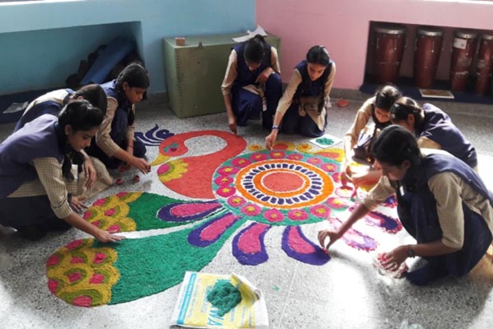 Bill Clinton school-Rangoli celebrations