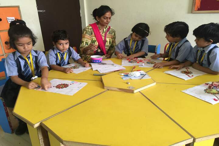 Bloom International School-Rakhi Making Competition