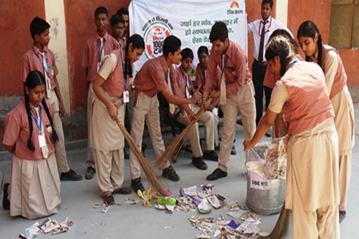 Gautam Public School-Cleaning the campus