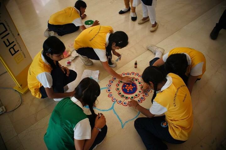 K.N.International School-Rangoli Competition