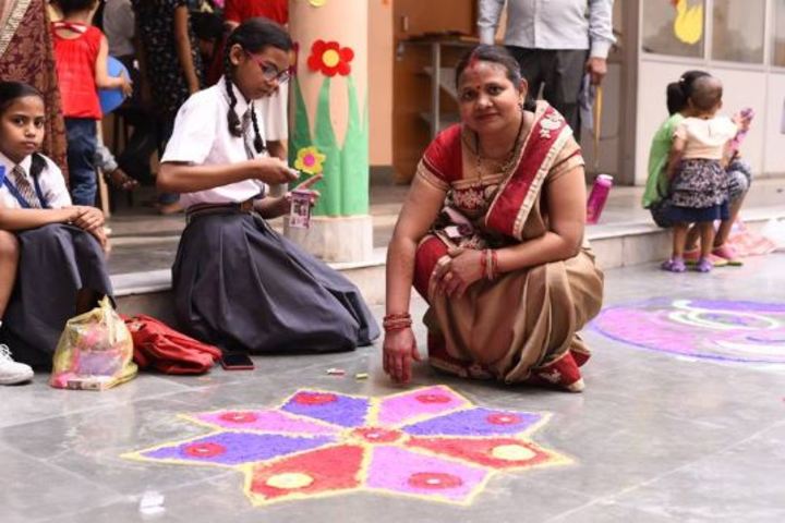 M G Convent School-Rangoli Competition