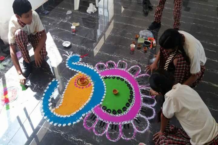 Moon International Public School-Rangoli Event
