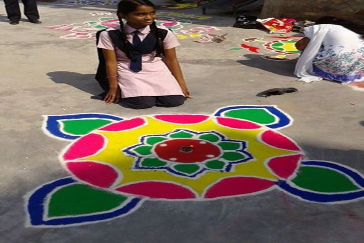 Transcendence International School-Rangoli Competition