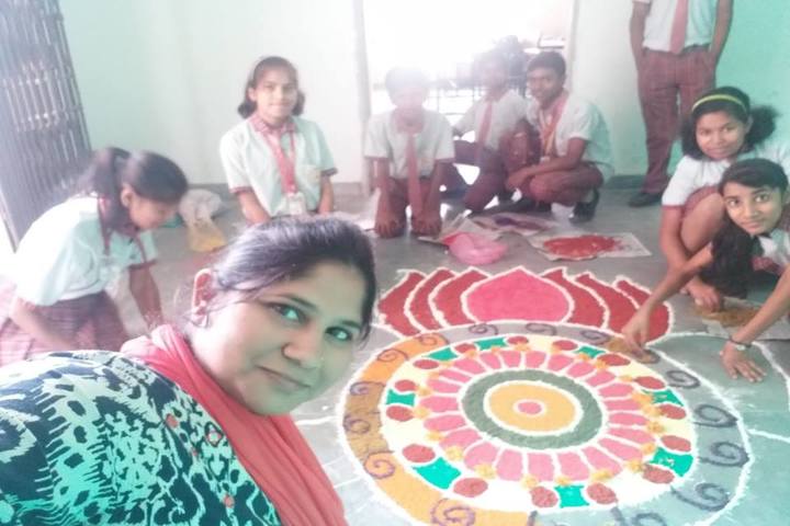 Vidya Sanskar School-Rangoli Competition