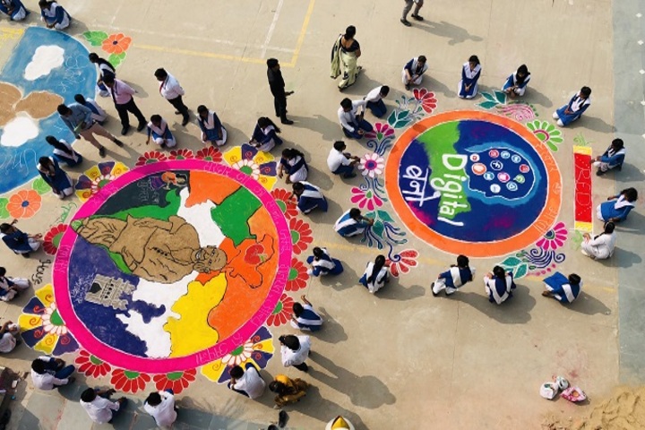 Parvez Khan Sajida Public School - Rongoli Competition