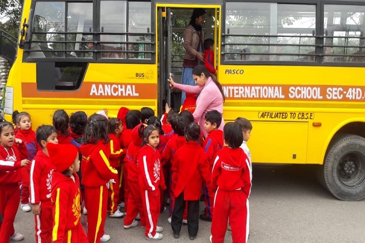 Aanchal international school-Bus