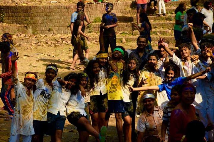 Rajghat Besant School holi celebrations