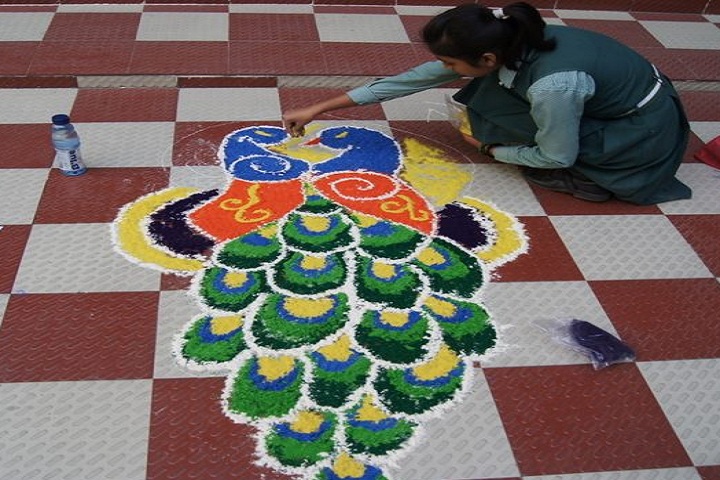 Chandigarh Baptist School-Rangooli Competition