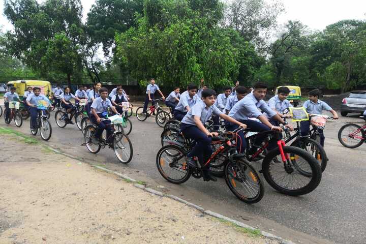 Government Model Senior Secondary School-Pollution Awareness with Cycle Rally