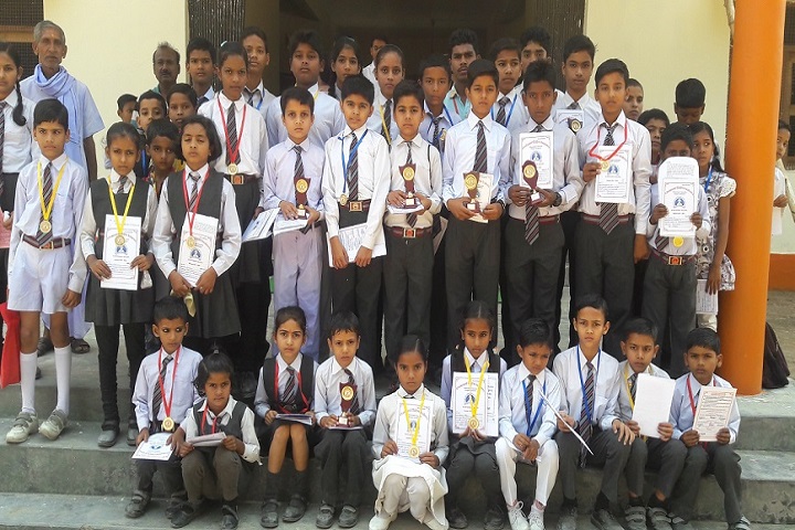 Vivekananda Children Academy-Student with trophies
