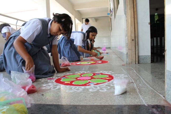 Campion School Raipur-Rangoli Competition