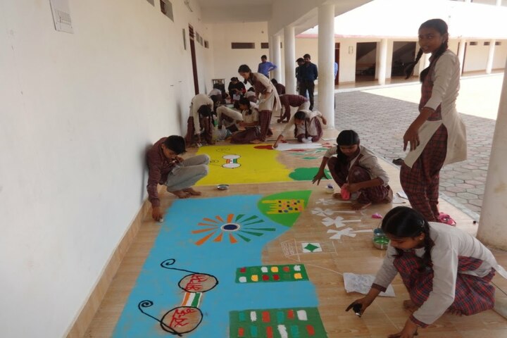 Dav Mukhyamantri Public School-Rangoli Competition