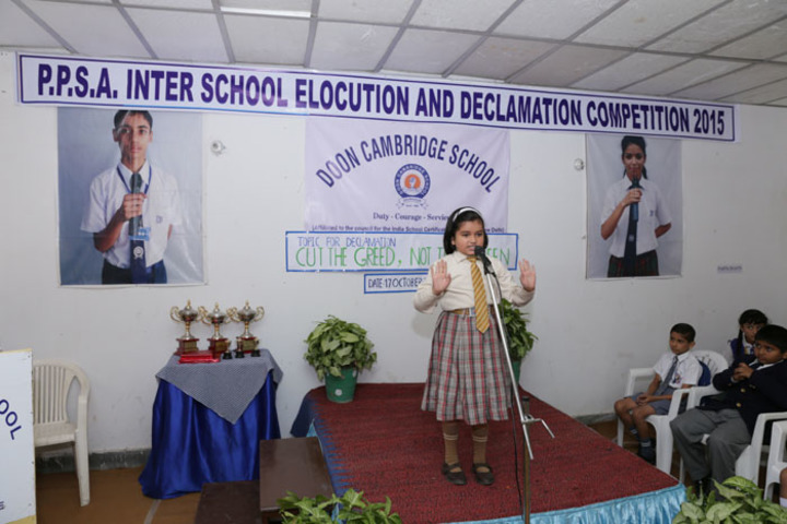 Doon Cambridge School-Declamation Competition
