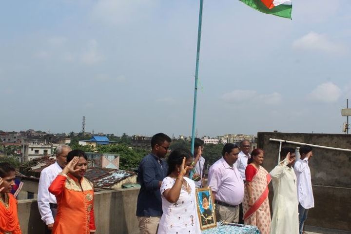 St Denis School-Flag Hoisting