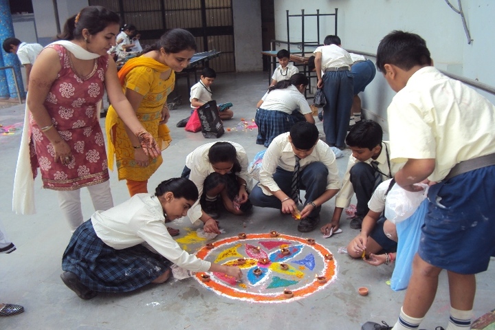 Bharti Public School-Rangoli Competition