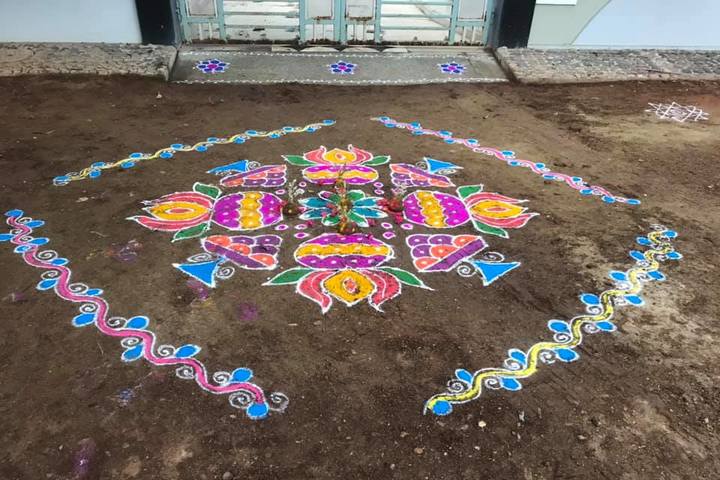 Sri Prakash Residential School- Rangoli
