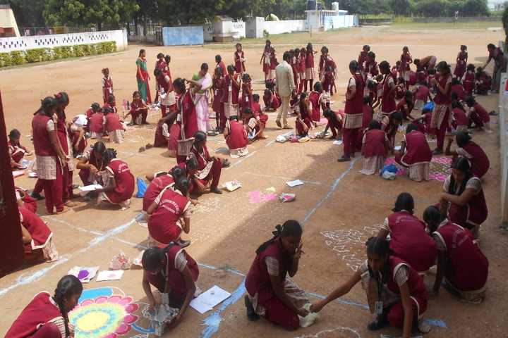 St Augustine English Medium School-Rangoli Competition