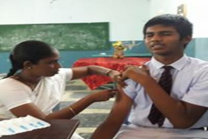 Vignan High School-Vaccination