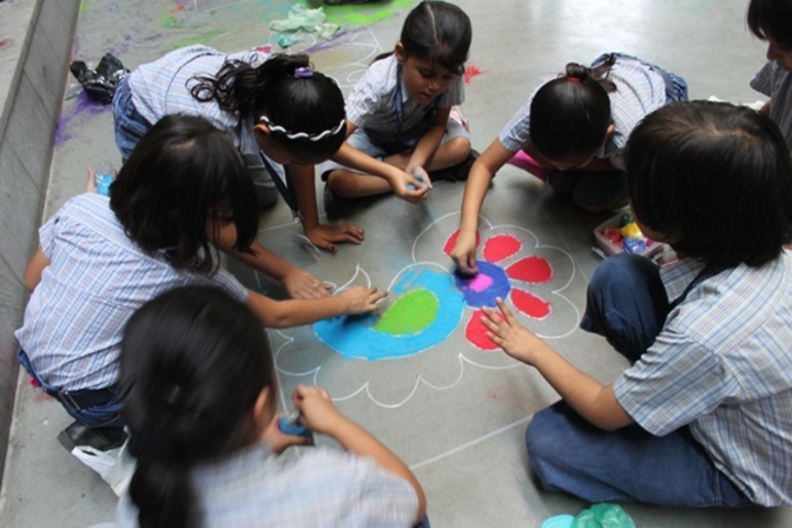 Udgam School For Children-Rangoli Making