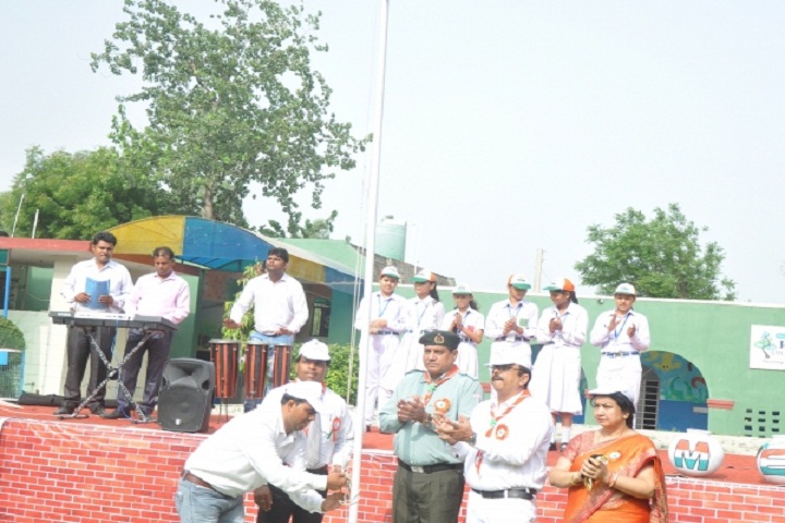 H D Public School-Flag Hoisting