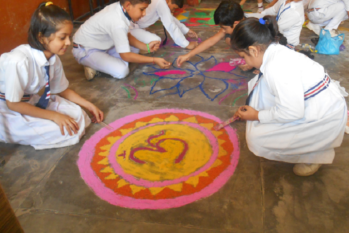 Mata Punna Devi Dav Public School-Rangoli Competition