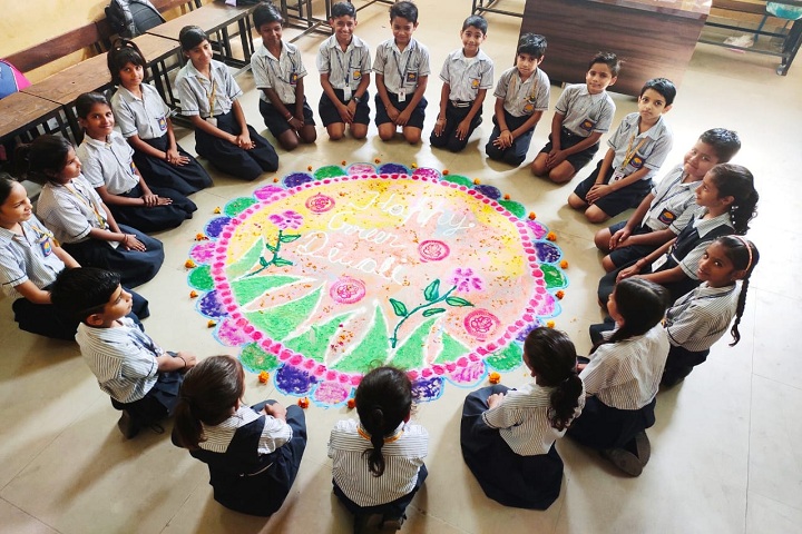 Saraswati High School-Events rangoli