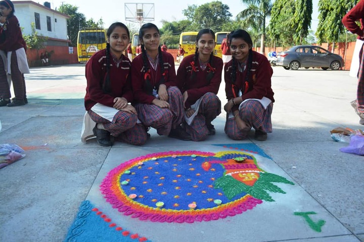 D A V Public Senior Secondary School-Rangoli