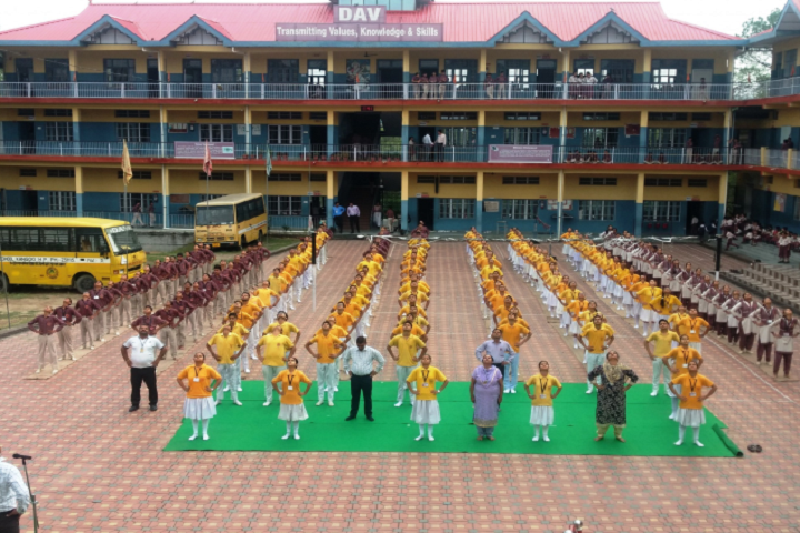 TRDAV Public Senior Secondary School-Campus-View front with yoga