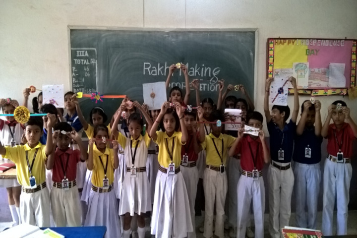 Nirja Sahay Dav Public School-Rakhi Making Activity