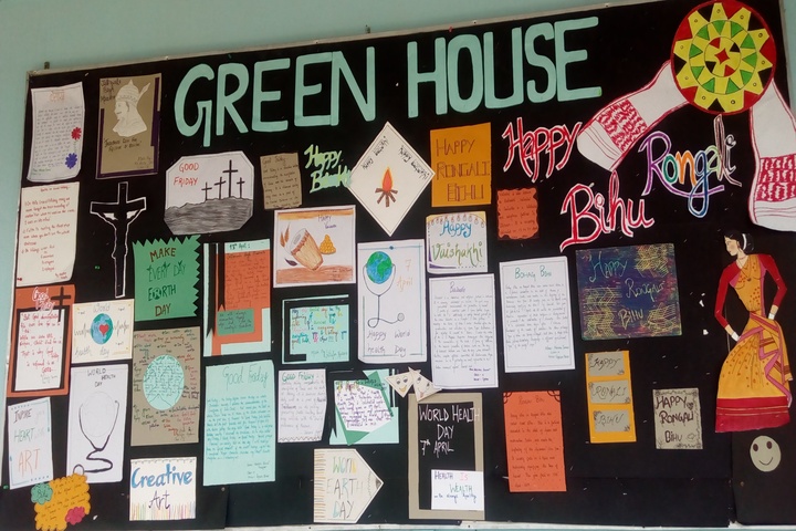 Green meadows school - house board
