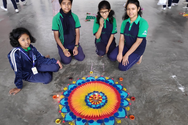 Holy Home Secondary School-Rangoli Competition