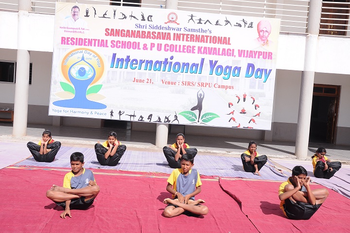 Sanganabasava International Residential School-Yoga Day